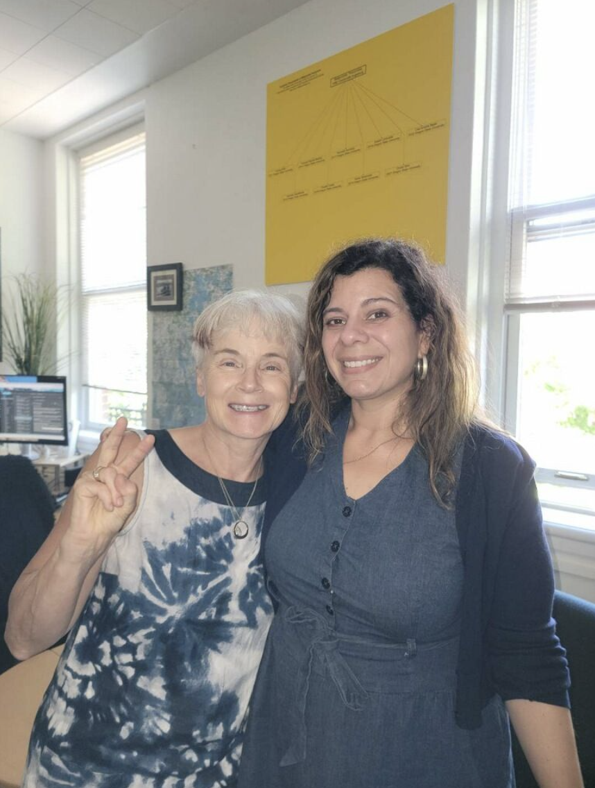 Patricia Medina with Professor Małgorzata Peszyńska
